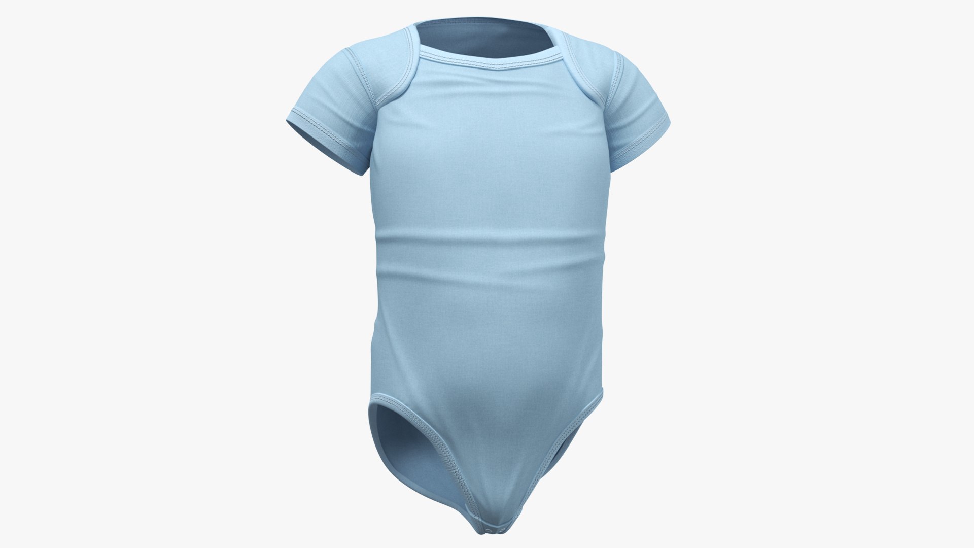 Bodysuit One Year Old Baby 3D model preview