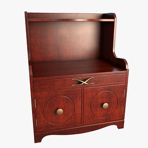 3D mahagony nightstand