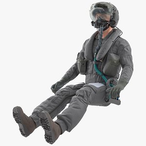 F-35 Fighter Pilot in Seated Position