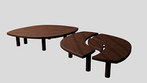 Modern Coffee Table High Poly 3D Model for Interior Design FBX OBJ 3ds Max PBR Textures