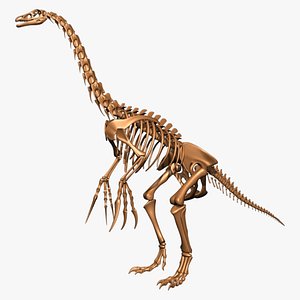 nothronychus therizinosaurus skeleton bones 3D model
