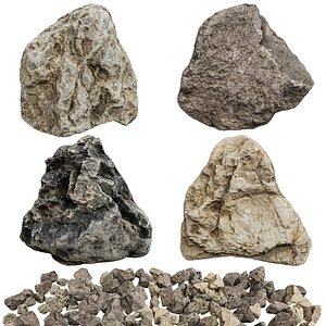 3D Scanned Stone 05 - 4K Photogrammetry Model 3D model