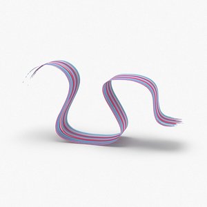 3D Paintbrush Strokes 06 Red Blue