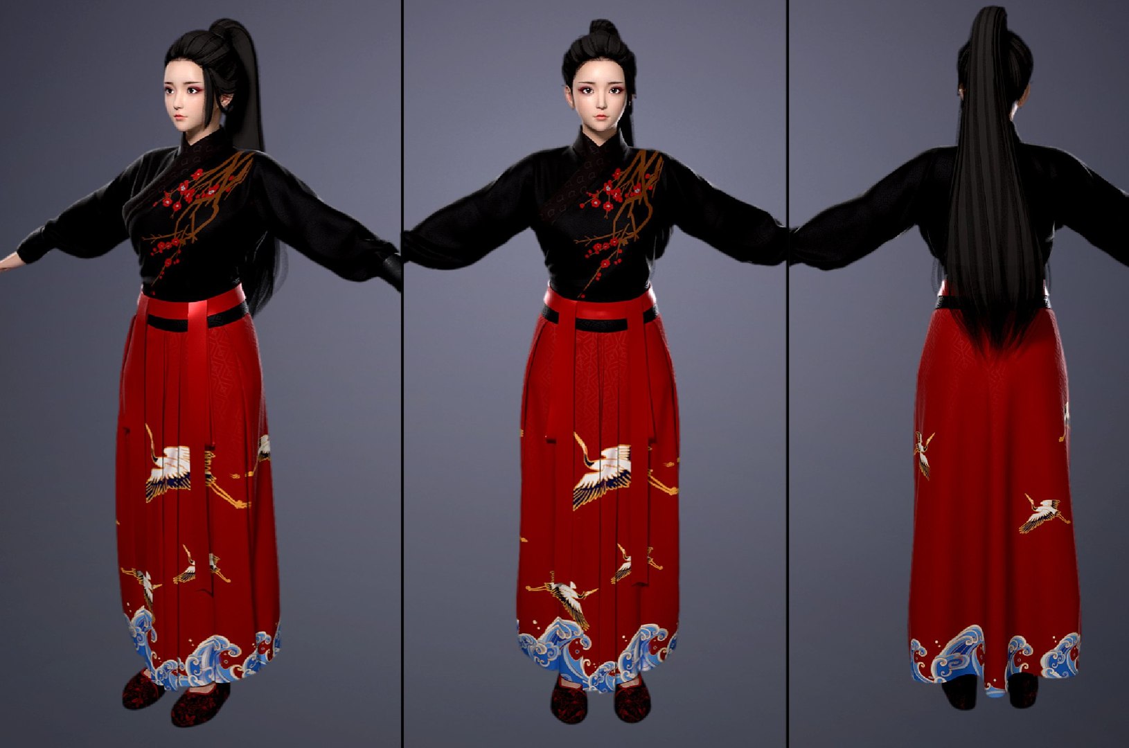 3D Chinese Female Warriors - TurboSquid 2202672