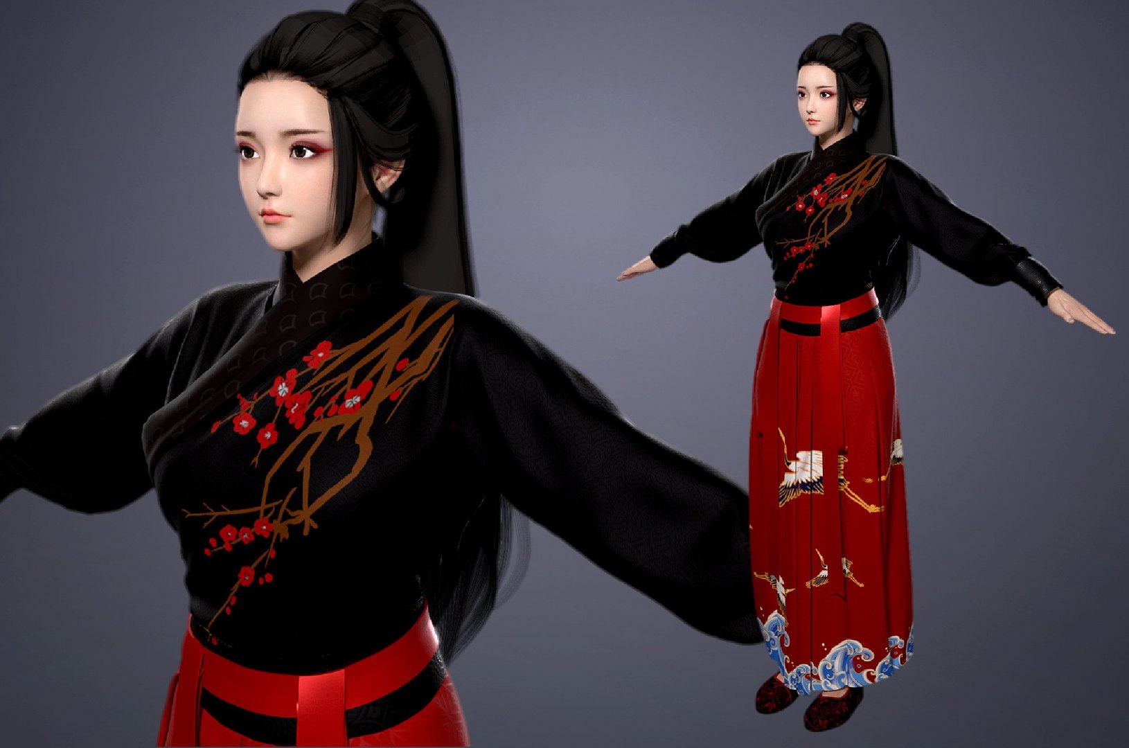 3D Chinese Female Warriors - TurboSquid 2202672