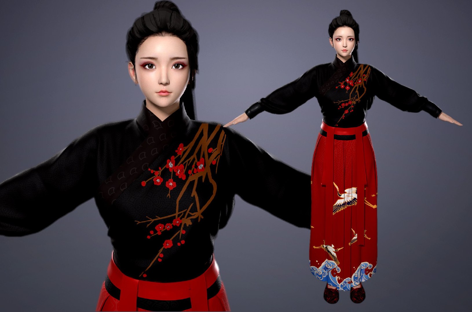 3D Chinese Female Warriors - TurboSquid 2202672