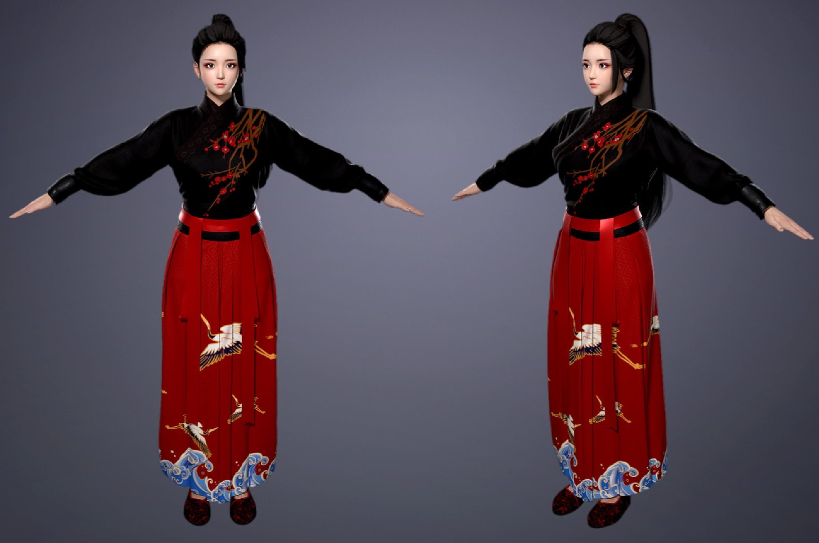 3D Chinese Female Warriors - TurboSquid 2202672