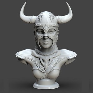 3D Viking Woman Bust model