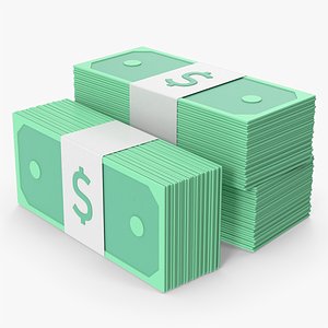 Cartoony Banknote Stack model