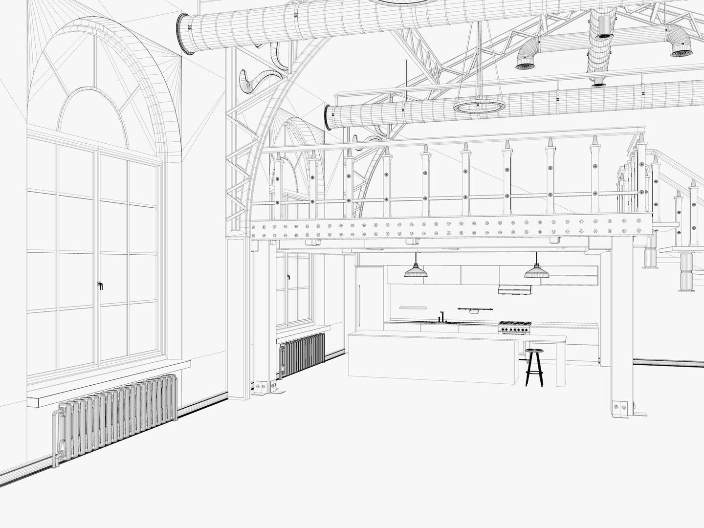 Loft Interior 10 3D Model 3D Model - TurboSquid 2471635