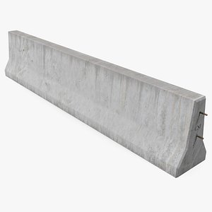 Concrete Jersey Barrier 3D model