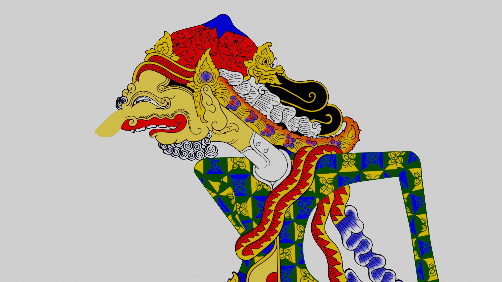 modelo 3d Wayang Kulit Durna - TurboSquid 2268481