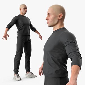 3D Retail Cashier Employee Uniform on Man