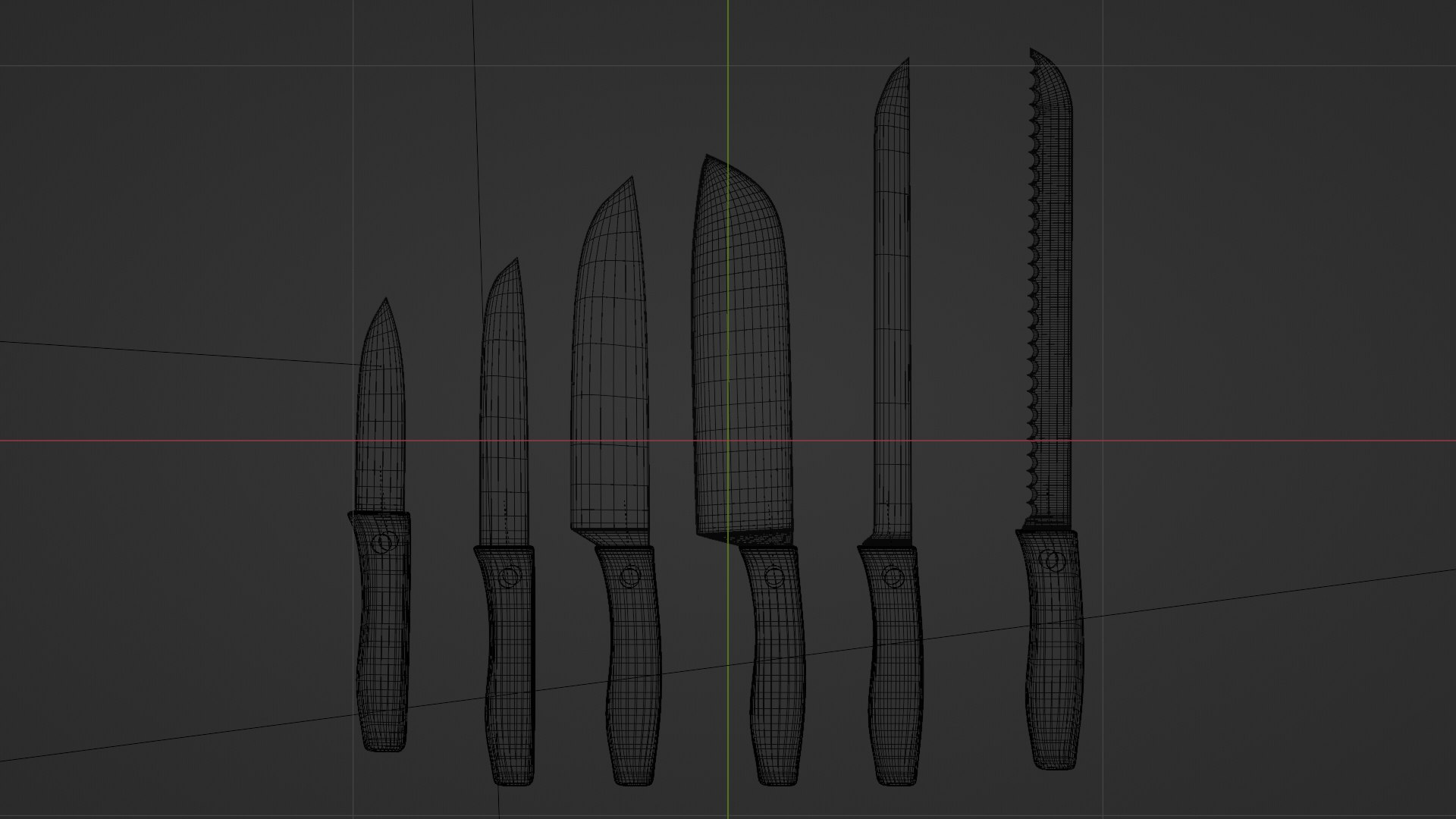 3D Kitchen Knife Pack - TurboSquid 2340004