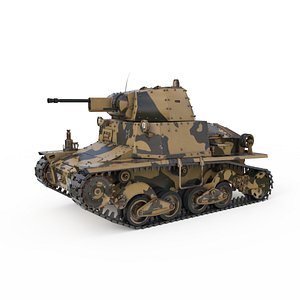 3D Tank L6 40 Camouflage Ansaldo Fiat Italian Vray model