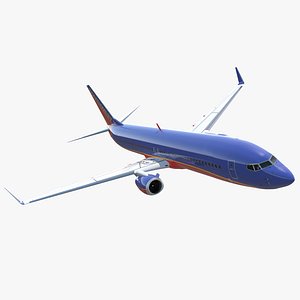 Boeing 737-900 Southwest Airlines Rigged 3D Model