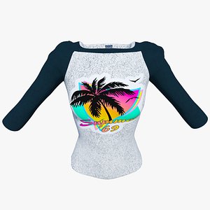 3D raglan t-shirt women