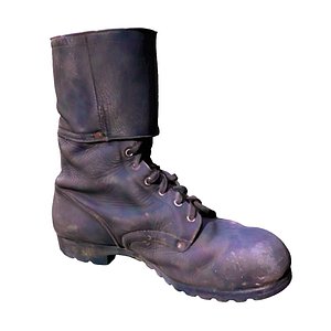 Scanned old leather boot