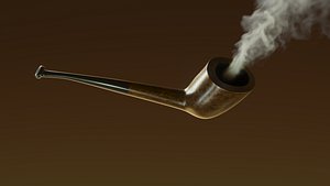 Tobacco Pipe 20 - Zulu - With Animated VDB Smoke 3D