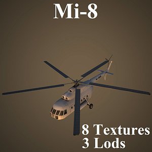 3d mil 8 helicopter model