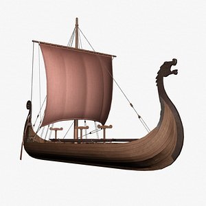 3d viking ship model