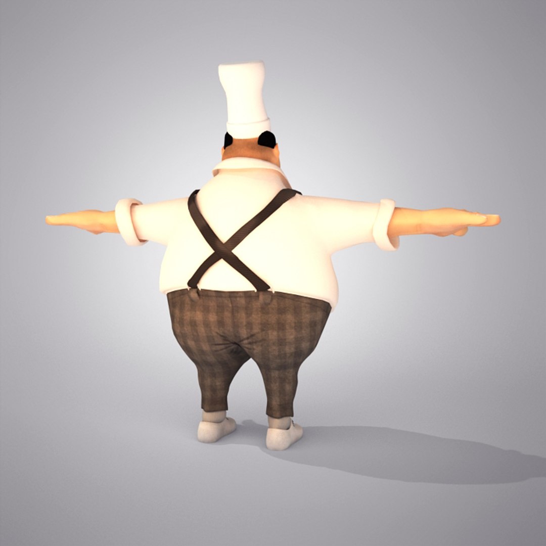 3d Model Cartoon Fat Chief