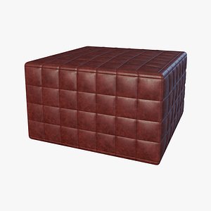 Realistic Leather Sofa 3D