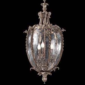 A GILT BRONZE HALL LANTERN