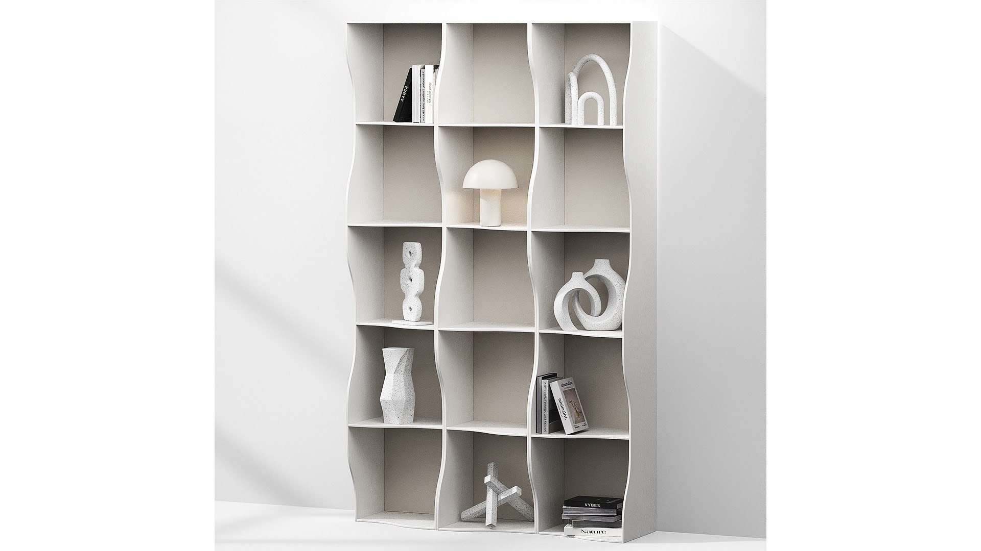 3D Wavy Rack Set Decorative Shelves - TurboSquid 2253278