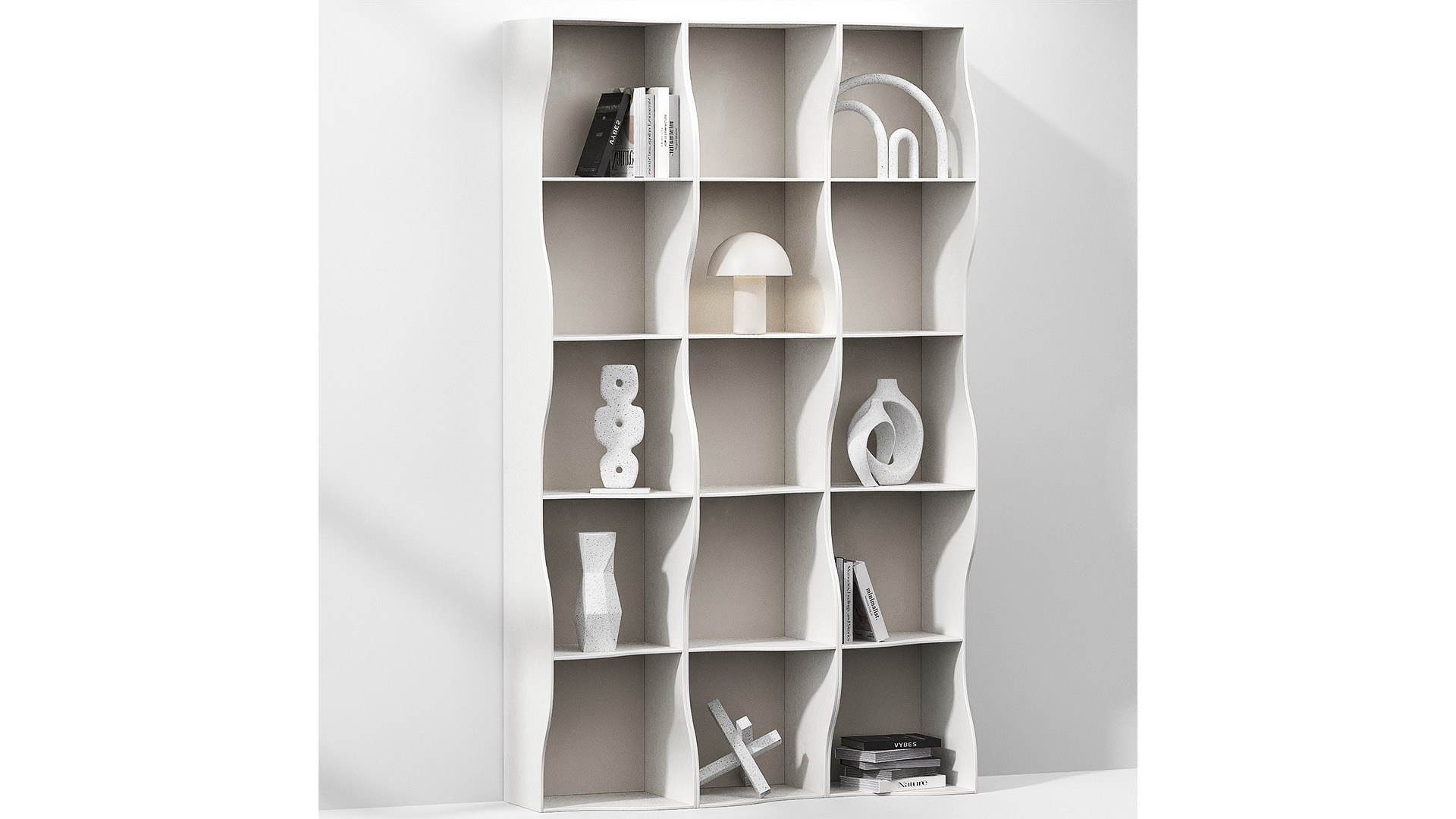 3D Wavy Rack Set Decorative Shelves - TurboSquid 2253278