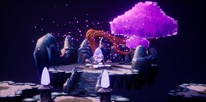 fantasy floating island package 3D model