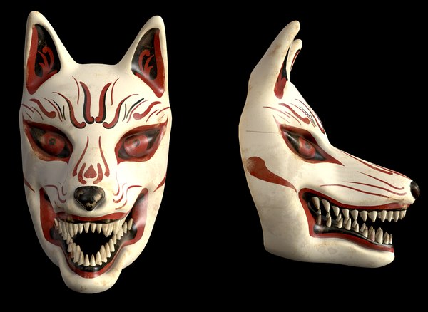 Japan fox mask 3D - TurboSquid 1668410