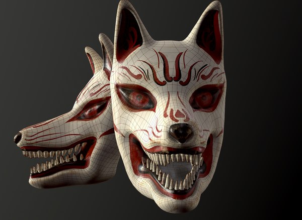 Japan fox mask 3D - TurboSquid 1668410