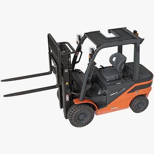 Forklift Truck03 Orange All PBR Unity UE Textures