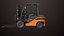 Forklift Trucks and Pallet Orange Collection All PBR Textures