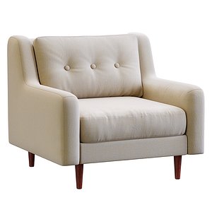 3D model Armchair Crosby By West Elm