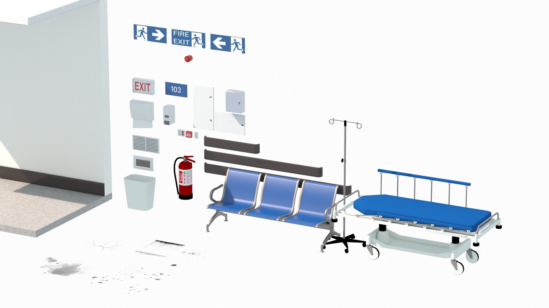 Modular Hospital Corridor 3D model https://p.turbosquid.com/ts-thumb/p5/8zMtN4/8r/12/jpg/1753830631/1920x1080/fit_q87/f81a97fc2b5fe85e46e2e6d341ec3283624301f8/12.jpg