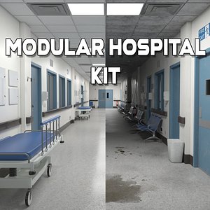 Modular Hospital Corridor 3D model