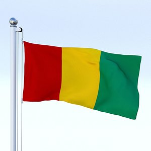 flag pole 3d obj