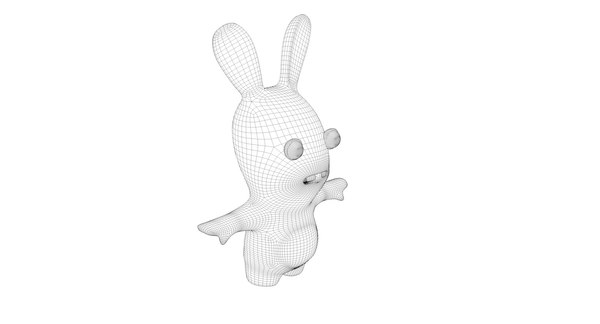 rabbid cartoon 3d model