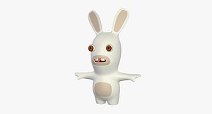 rabbid cartoon 3d model