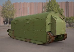 3D flying elephant tank 3d model