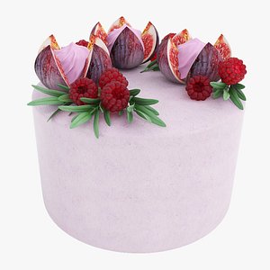 Violet fig cake 3D model