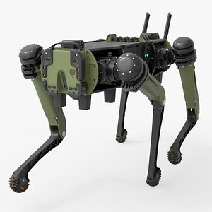 Vision 60 Robotic Dog Running Animated Rigged For Blender 3D model