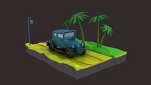 game illustration cover design road  auto buggy car model