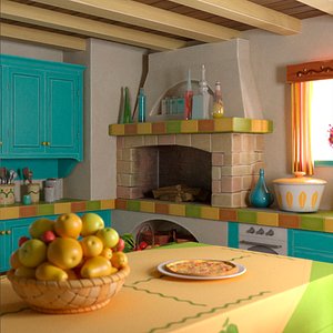 kitchen scene 3D
