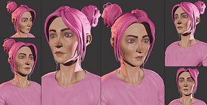 Chewing Gum Girl 3D model