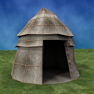 3d max stone age house