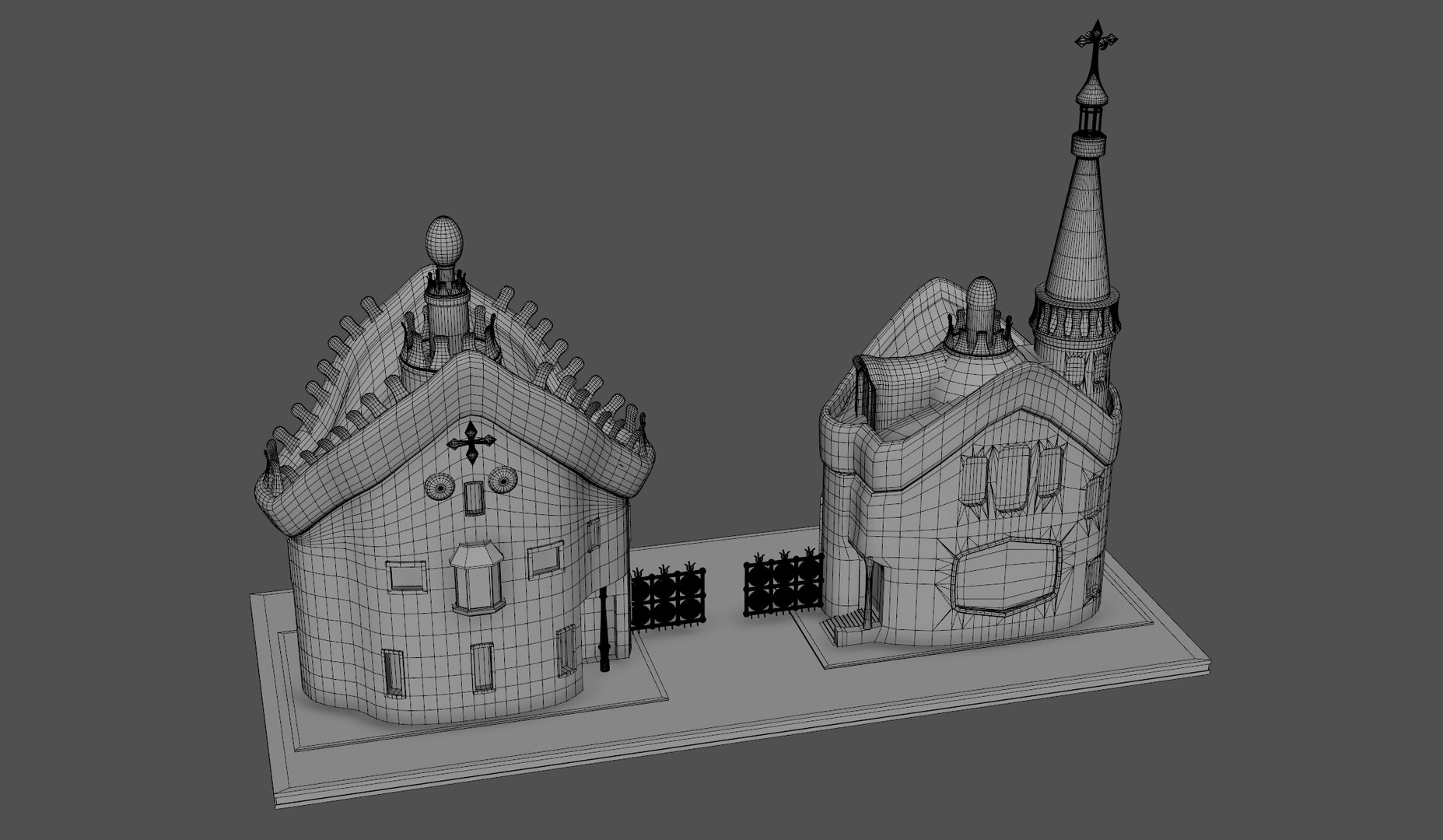 3D Park Guell Building Principal Gate model https://p.turbosquid.com/ts-thumb/p5/VbUrC2/zE/gate8/jpg/1730535117/1920x1080/fit_q87/d79611325b36a2abbd13c4de7194e6f8f5c7690a/gate8.jpg