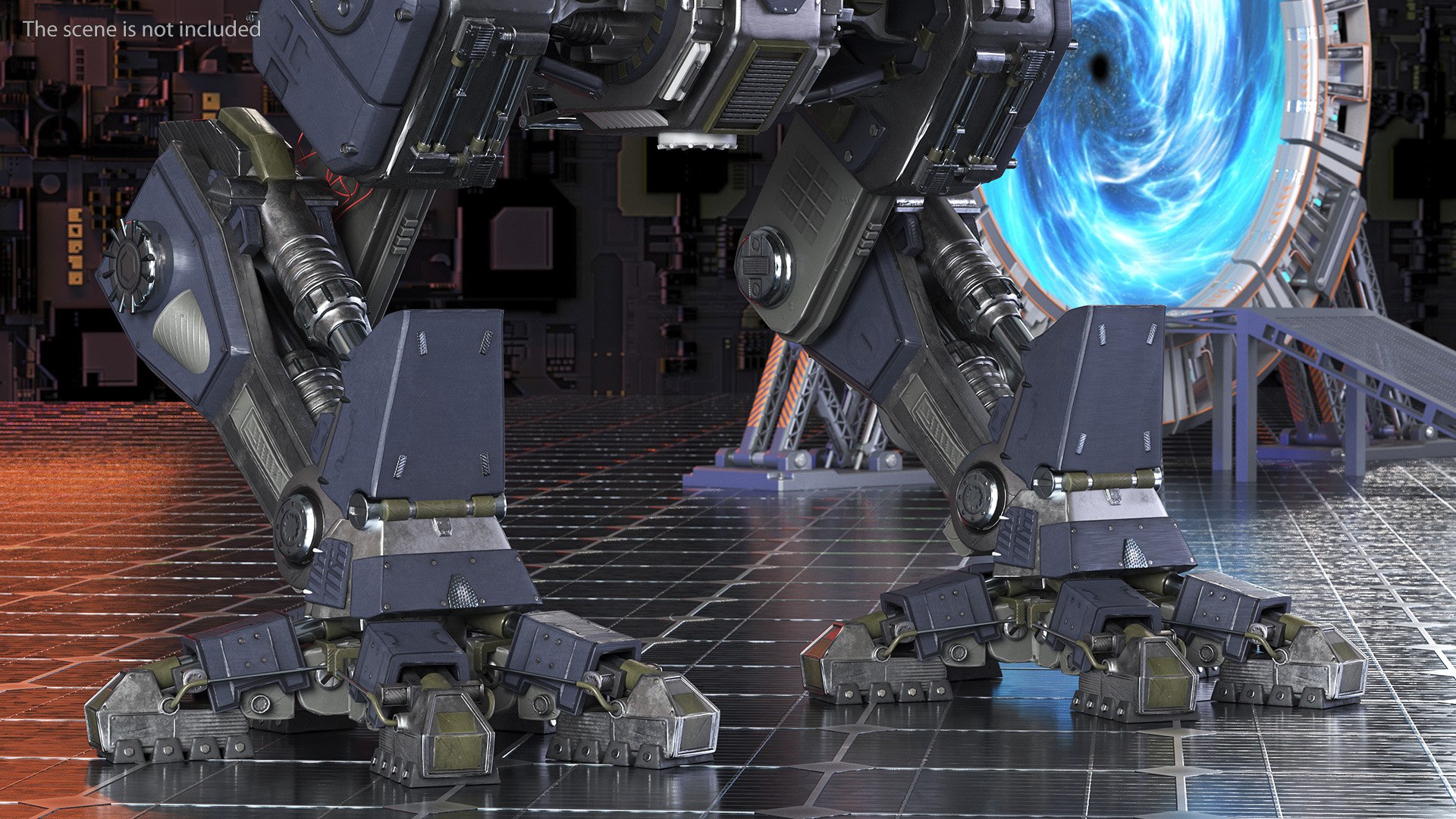 3D model Large Walking Combat Machine with Pilot - TurboSquid 2170266